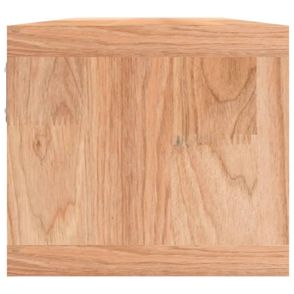 Wall Shelf With Baskets 62X18X16 Cm Solid Wood Walnut