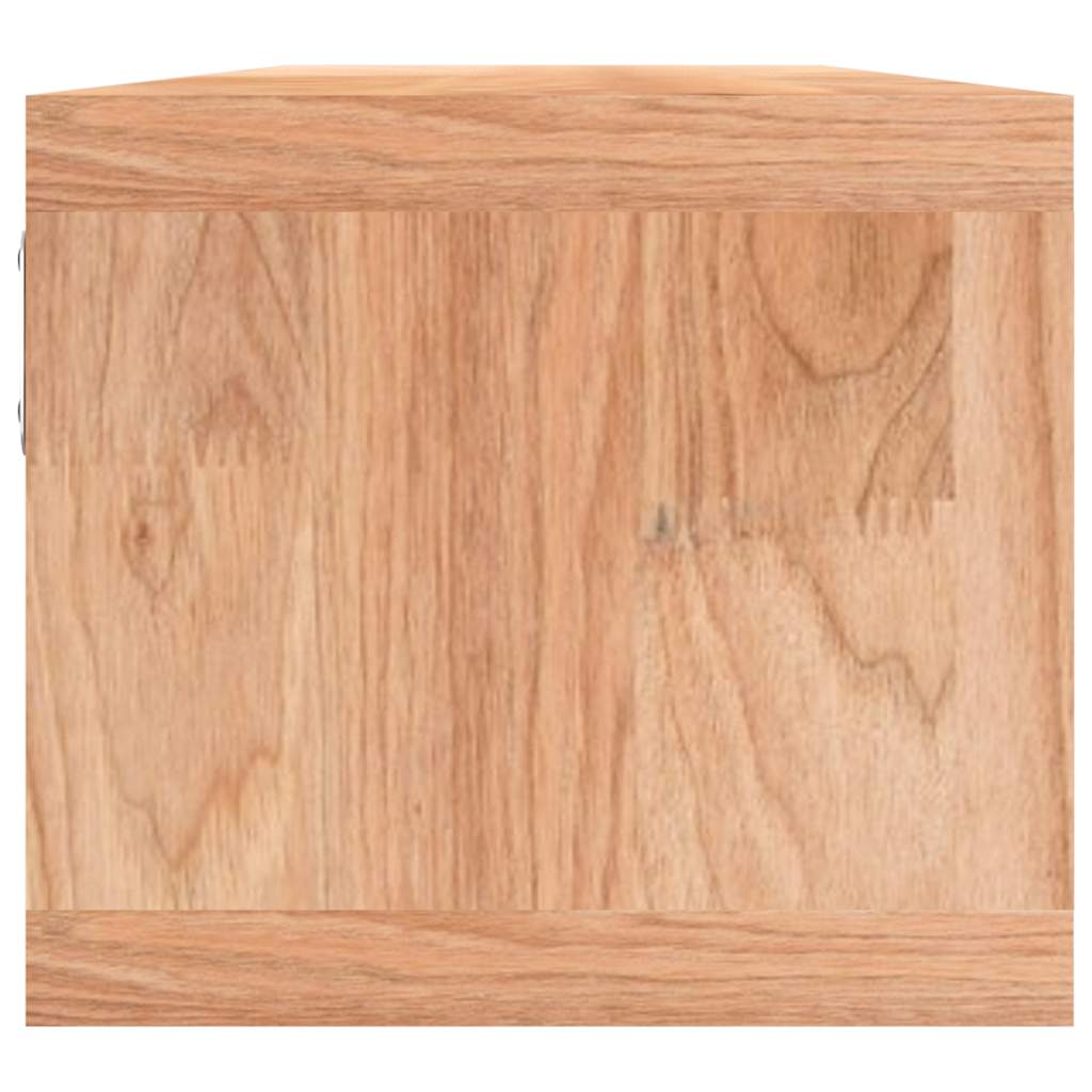 Wall Shelf Baskets Solid Walnut Wood Storage 62x18x16cm Rustic Removable 62 cm