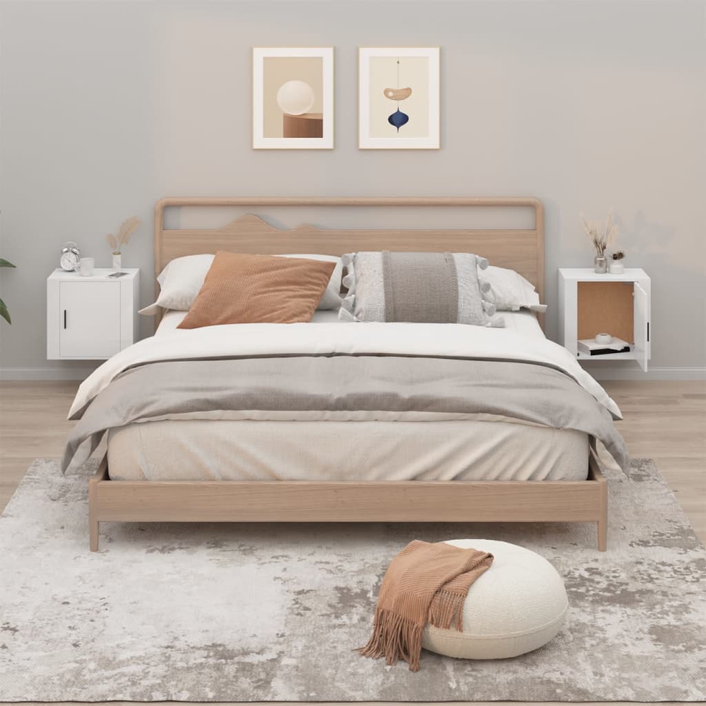 Wall-Mounted Bedside Cabinet 50X30X47 Cm