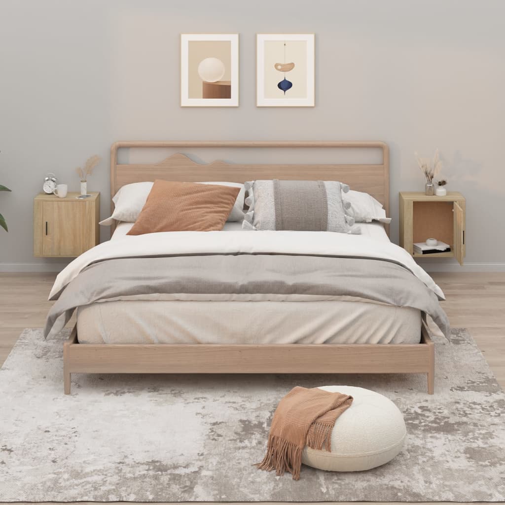 Wall-Mounted Bedside Cabinet 50X30X47 Cm