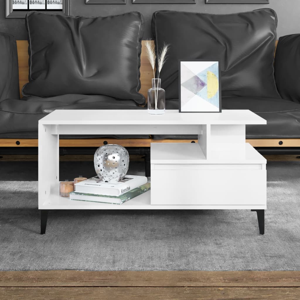 Coffee Table 90X49X45 Cm Engineered Wood