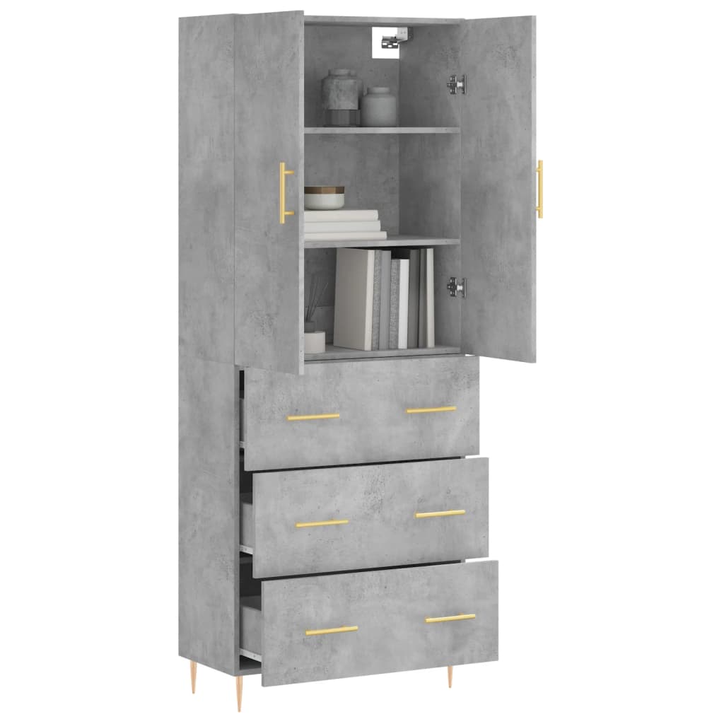 Highboard 69.5X34X180 Cm Engineered Wood