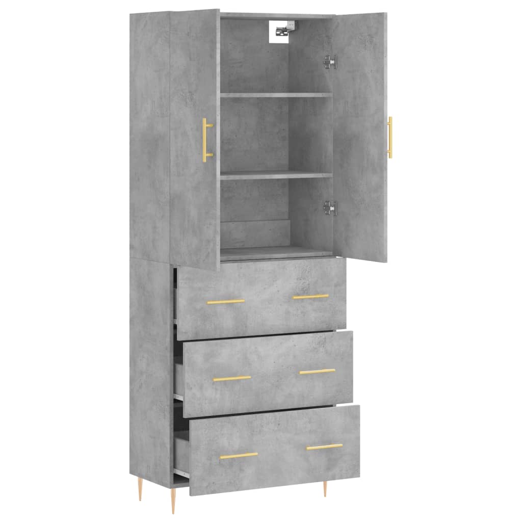 Highboard 69.5X34X180 Cm Engineered Wood
