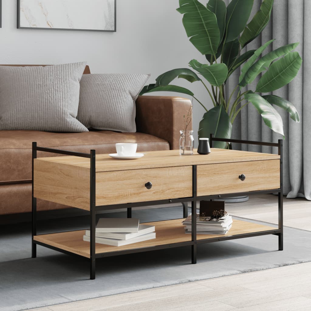 Coffee Table 99X50X50 Cm Engineered Wood