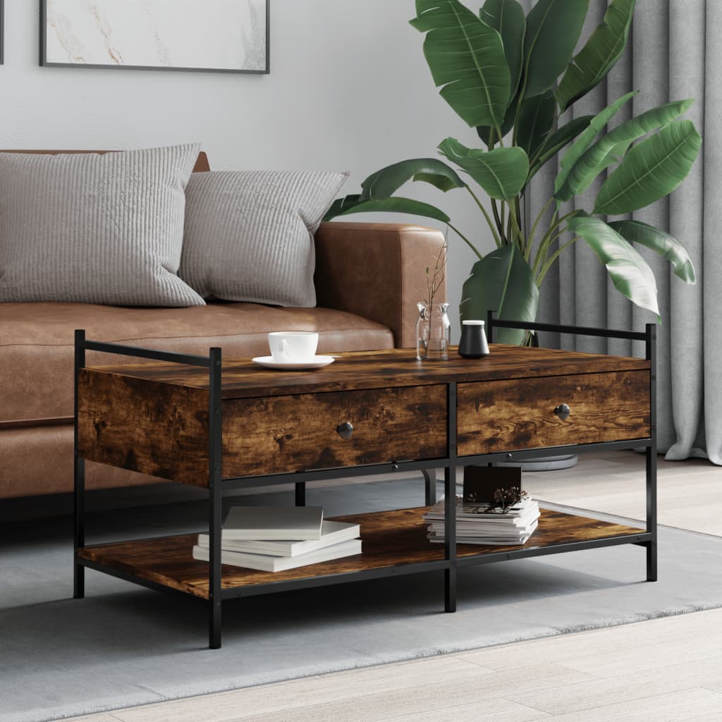 Coffee Table 99X50X50 Cm Engineered Wood
