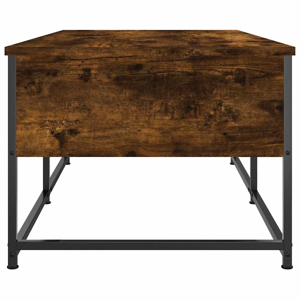 Coffee Table 51X51X40 Cm Engineered Wood Brown Oak Grey Sonoma Black Smoked Oak