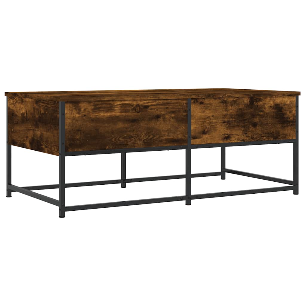 Coffee Table 51X51X40 Cm Engineered Wood Brown Oak Grey Sonoma Black Smoked Oak
