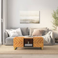Coffee Table Brown Black 100X54X40 Cm Solid Wood Mango Brown and black MDF iron