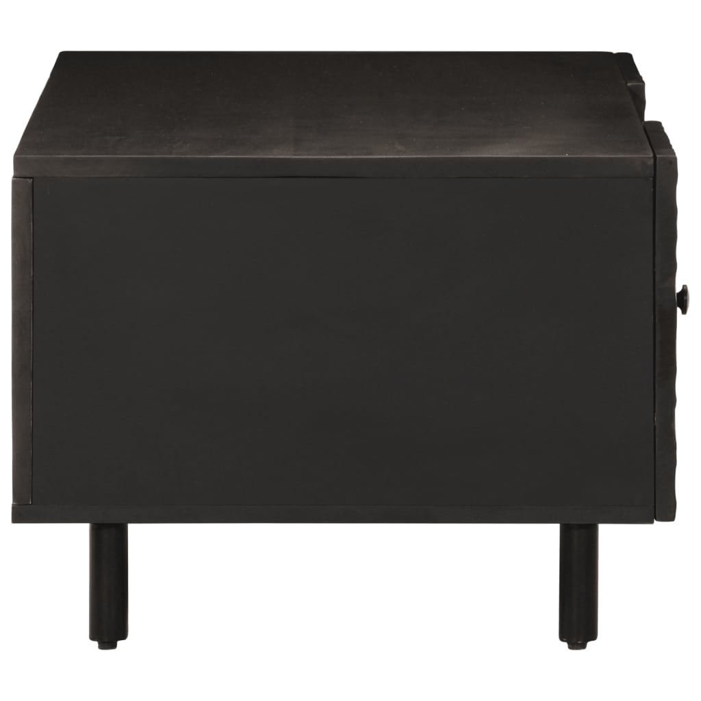 Coffee Table 100X54X40 Cm Solid Wood Acacia black natural engineered wood iron 1