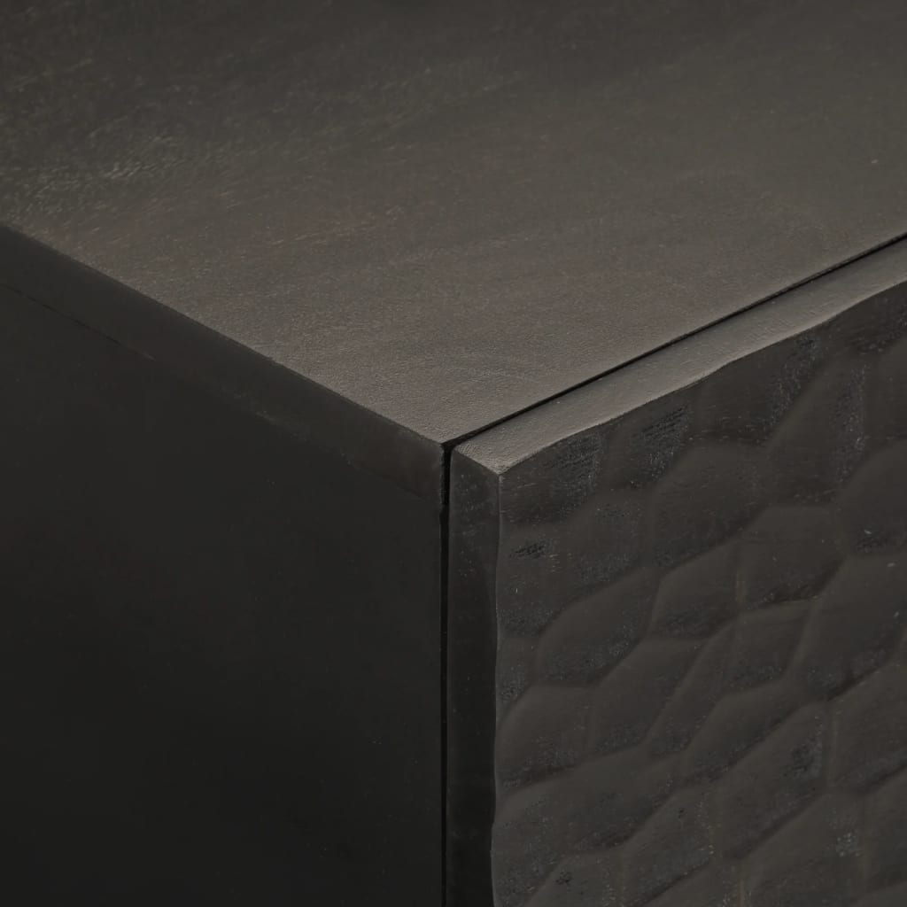 Coffee Table 100X54X40 Cm Solid Wood Acacia black natural engineered wood iron 1