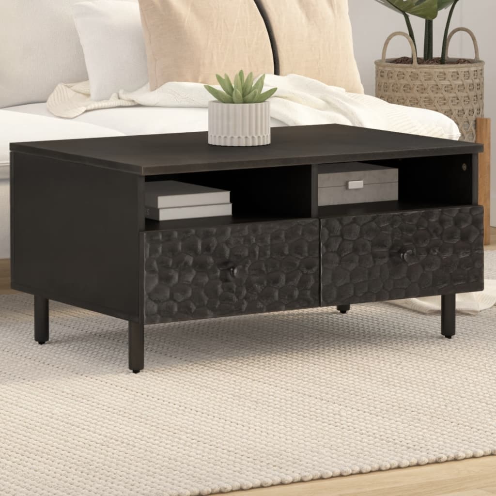 Coffee Table 80X54X40 Cm Solid Wood Acacia