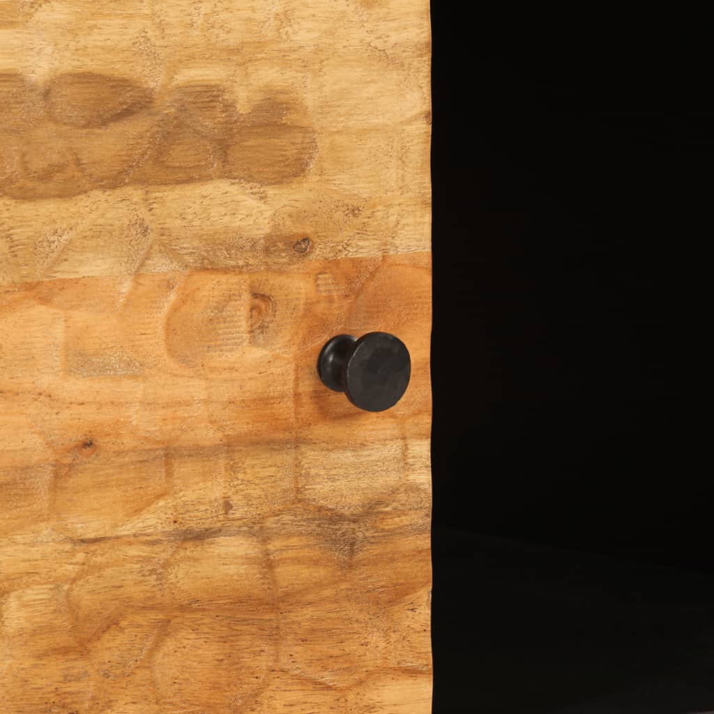 Coffee Table 100X54X40 Cm Solid Wood Acacia black natural engineered wood iron 1