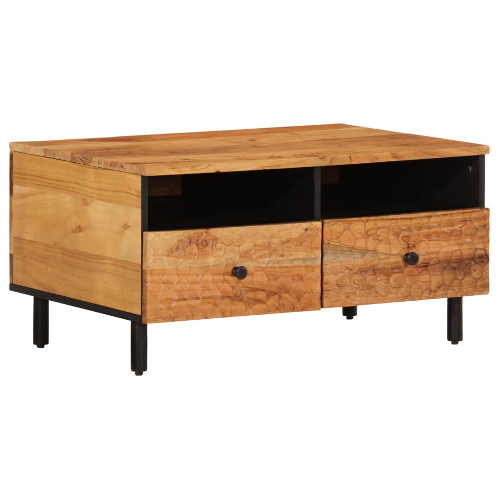Coffee Table 80X54X40 Cm Solid Wood Acacia