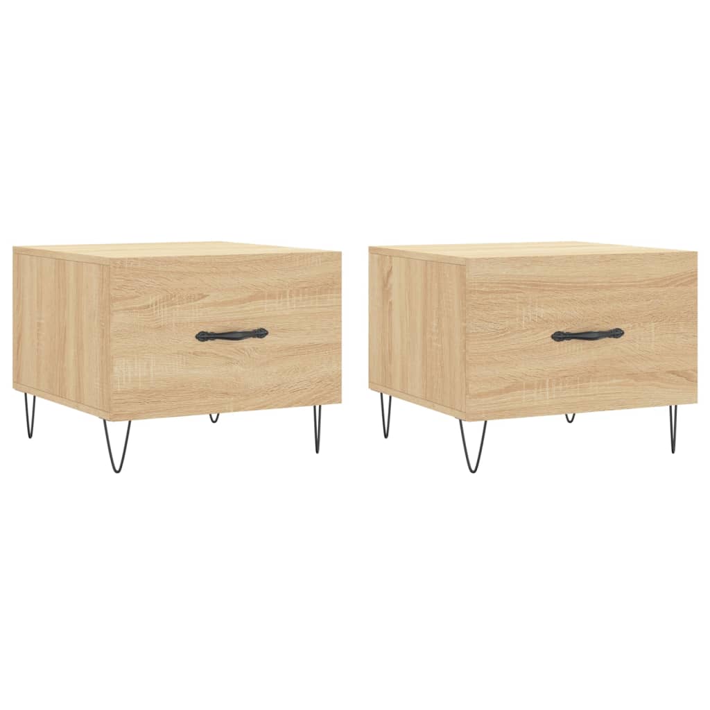 Coffee Tables 2 Pcs 50X50X40 Cm Engineered Wood