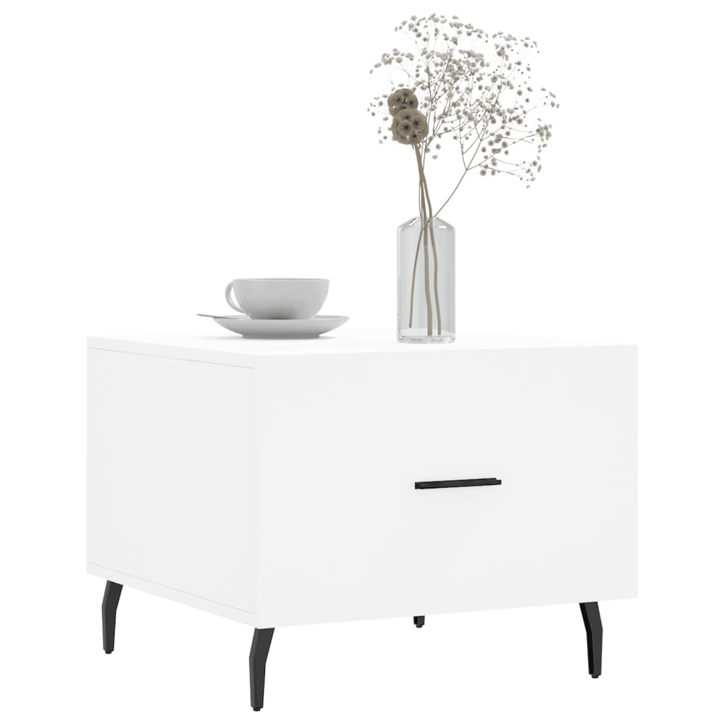 Coffee Table Tables 2 Pcs 50X50X40 Cm Engineered Wood White Concrete Grey Black