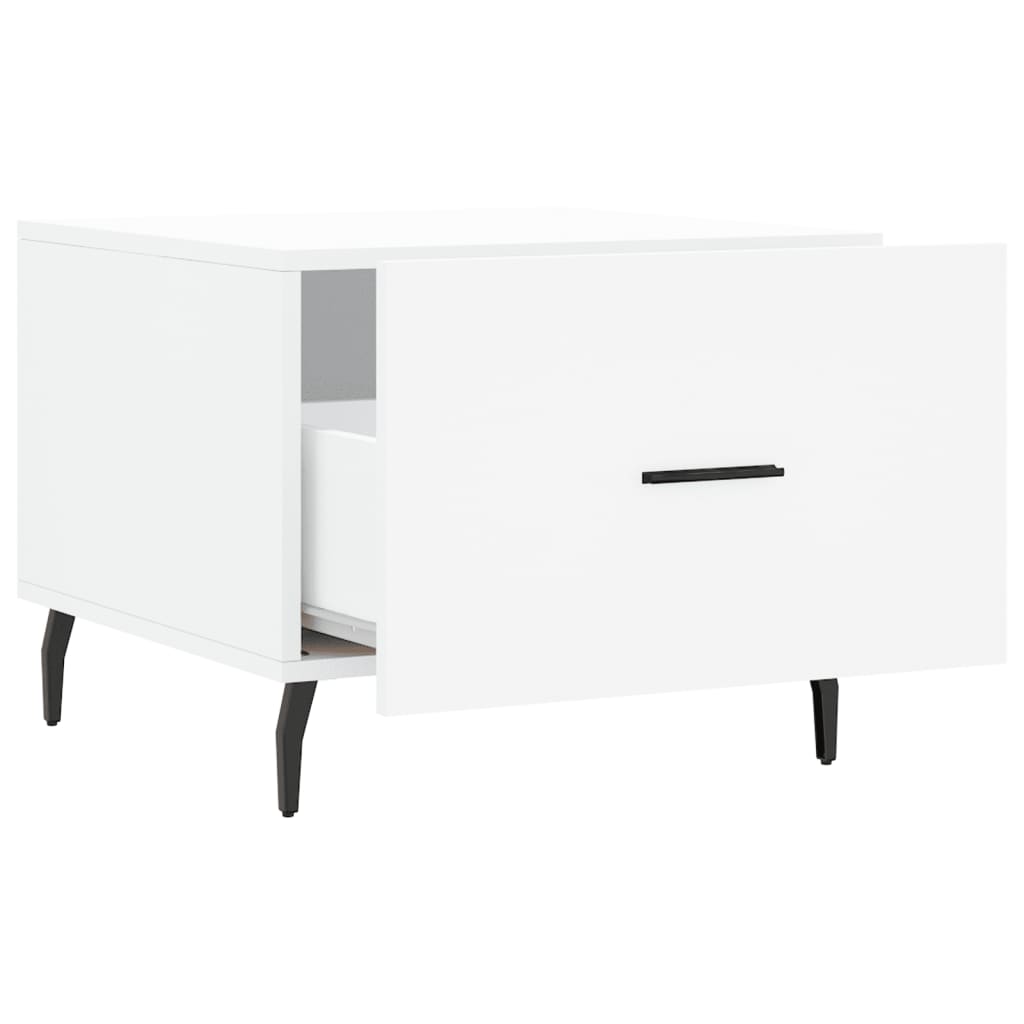 Coffee Table Tables 2 Pcs 50X50X40 Cm Engineered Wood White Concrete Grey Black