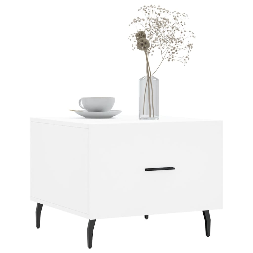 Coffee Table Tables 2 Pcs 50X50X40 Cm Engineered Wood White Concrete Grey Black