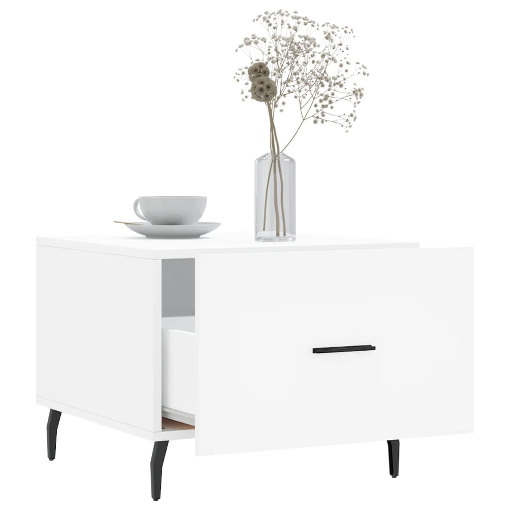 Coffee Table Tables 2 Pcs 50X50X40 Cm Engineered Wood White Concrete Grey Black