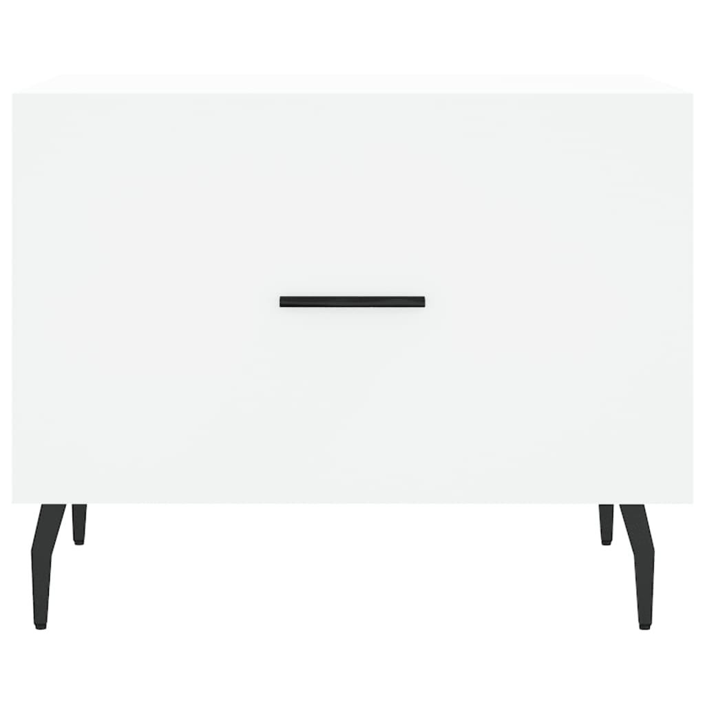 Coffee Table Tables 2 Pcs 50X50X40 Cm Engineered Wood White Concrete Grey Black
