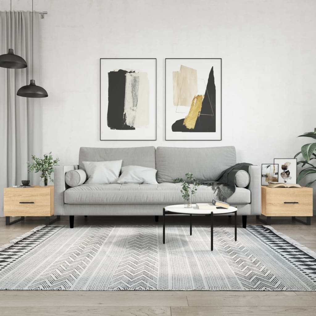 Coffee Tables 2 Pcs 50X50X40 Cm Engineered Wood