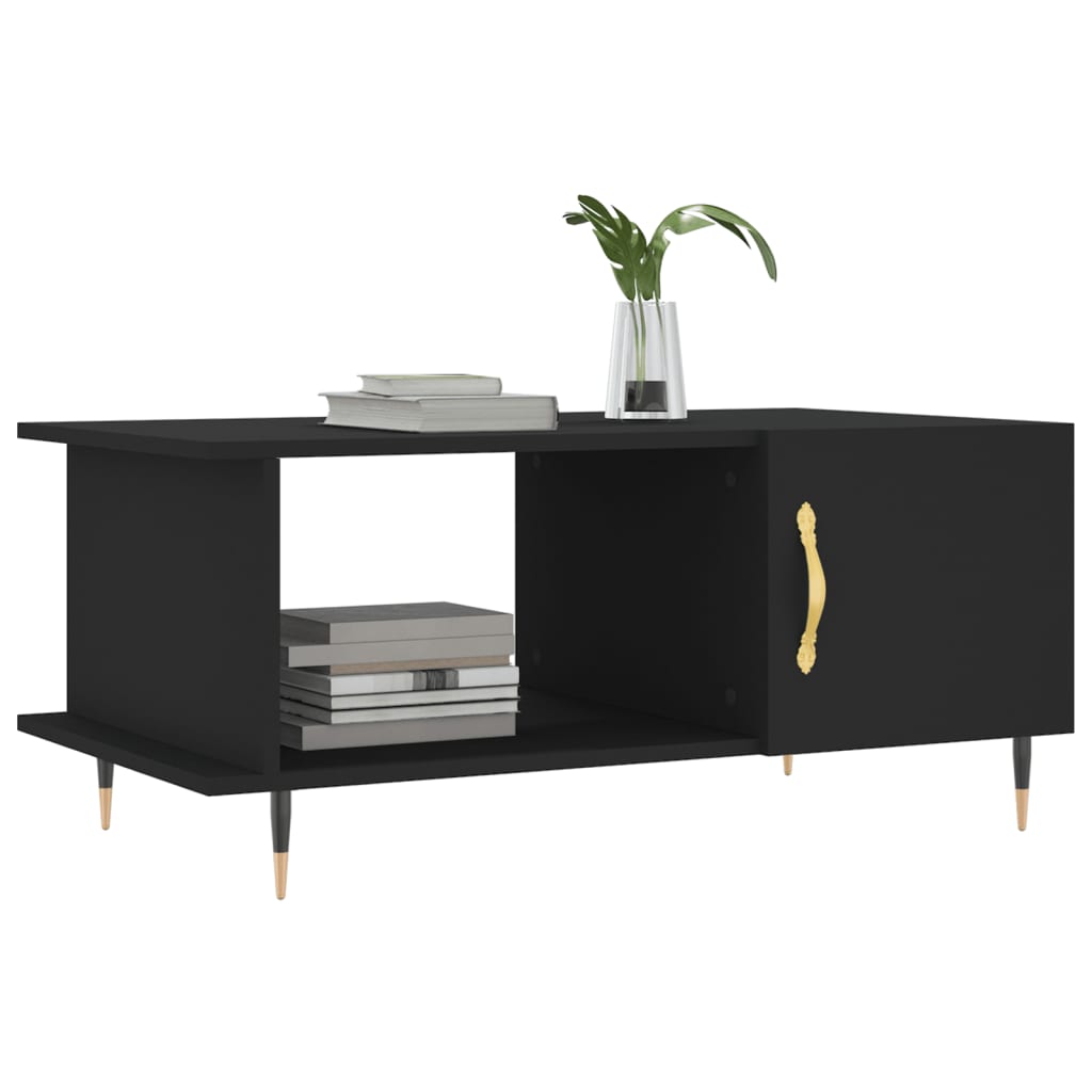 Coffee Table 90X50X40 Cm Engineered Wood Black iron 90 cm