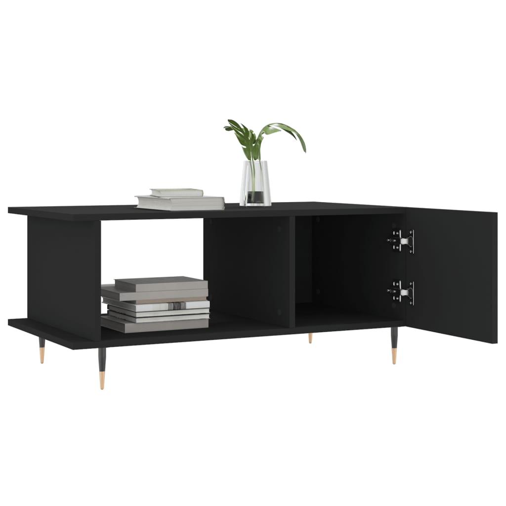 Coffee Table 90X50X40 Cm Engineered Wood Black iron 90 cm