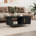 Coffee Table 90X50X40 Cm Engineered Wood Black iron 90 cm