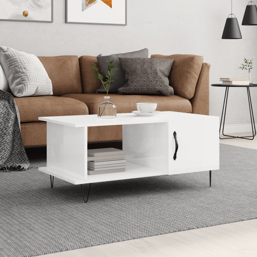 Coffee Table 90X50X40 Cm Engineered Wood Sonoma Oak Grey Sonoma Smoked Oak Iron