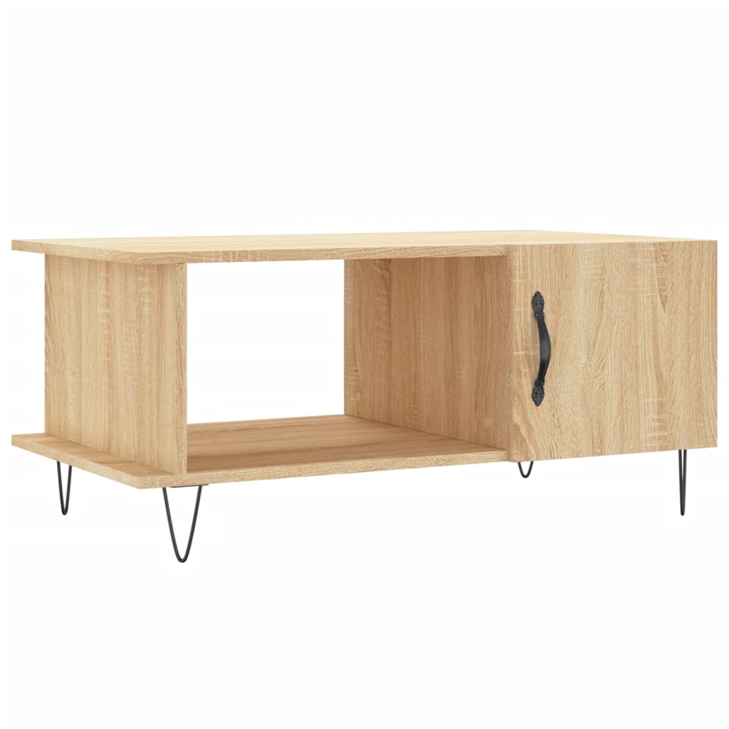 Coffee Table 90X50X40 Cm Engineered Wood Sonoma Oak Grey Sonoma Smoked Oak Iron
