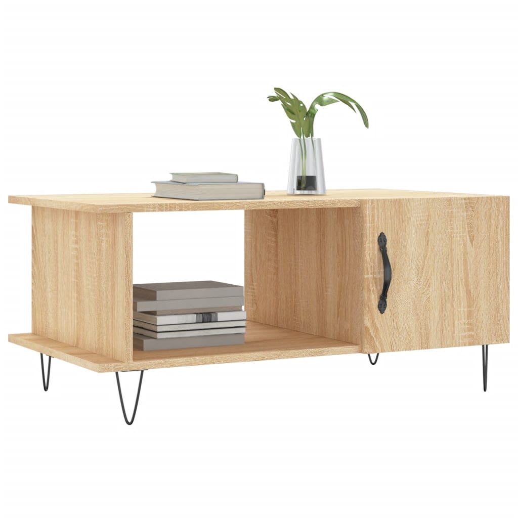 Coffee Table 90X50X40 Cm Engineered Wood Sonoma Oak Grey Sonoma Smoked Oak Iron