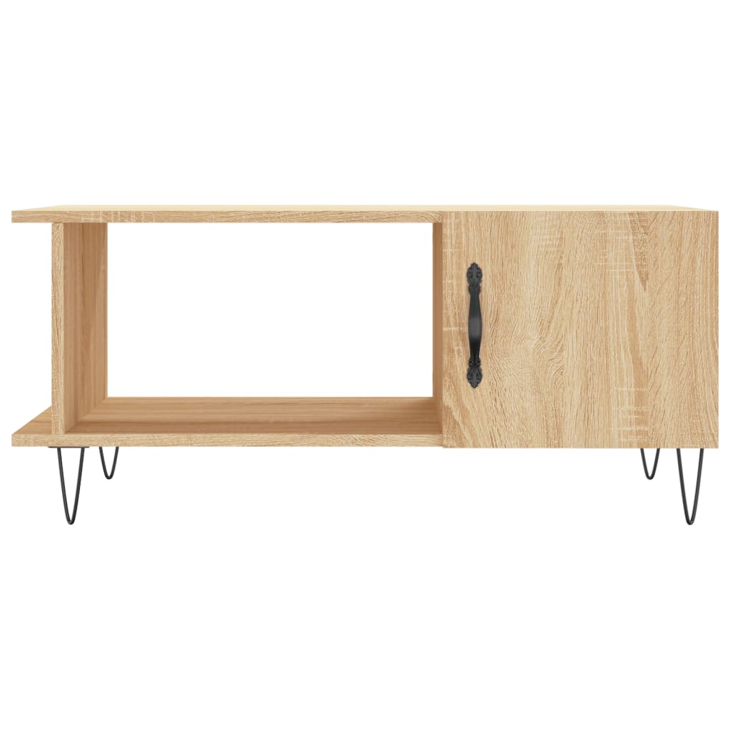 Coffee Table 90X50X40 Cm Engineered Wood Sonoma Oak Grey Sonoma Smoked Oak Iron