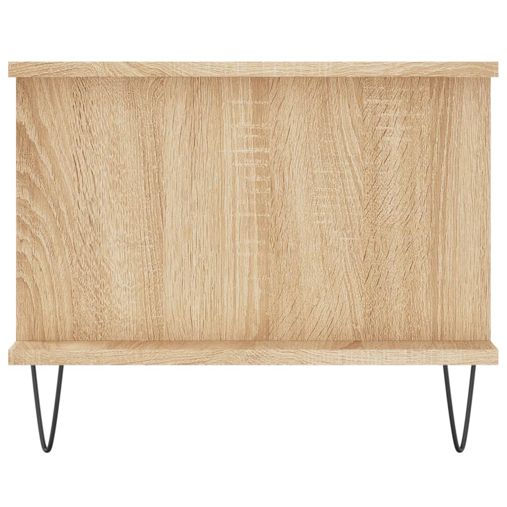 Coffee Table 90X50X40 Cm Engineered Wood Sonoma Oak Grey Sonoma Smoked Oak Iron