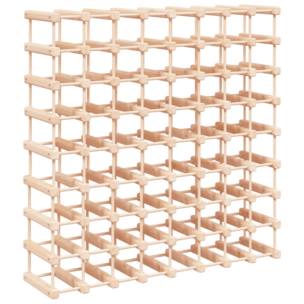 Wine Rack For 72 Bottles 90.5X23X90.5 Cm Solid Wood Pine