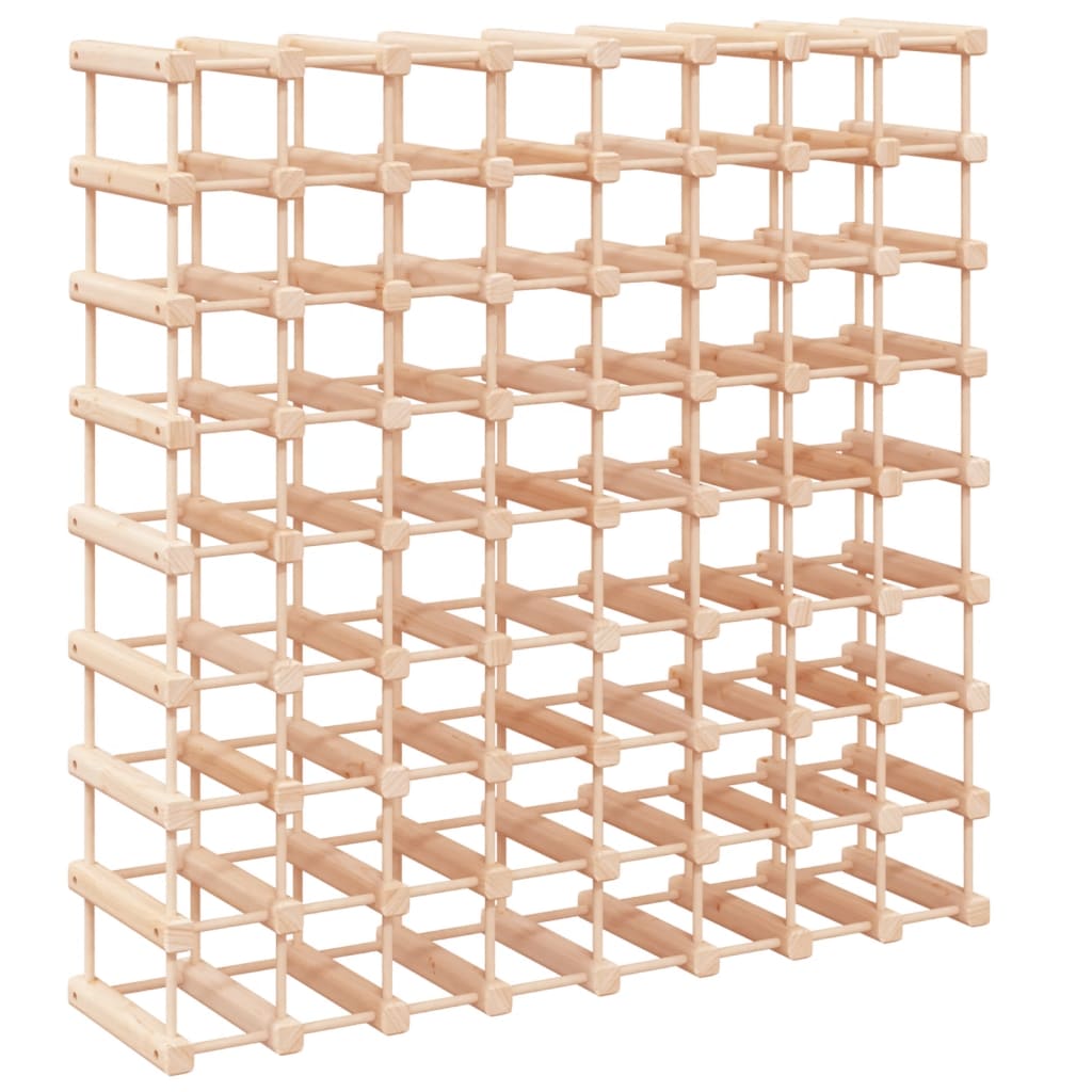 Wine Rack For 72 Bottles 90.5X23X90.5 Cm Solid Wood Pine