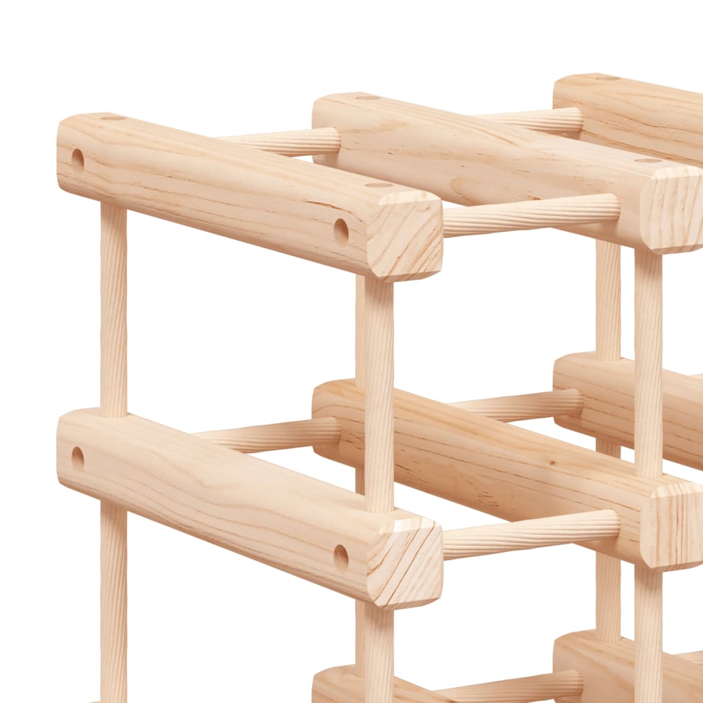 Wine Rack For 72 Bottles 90.5X23X90.5 Cm Solid Wood Pine