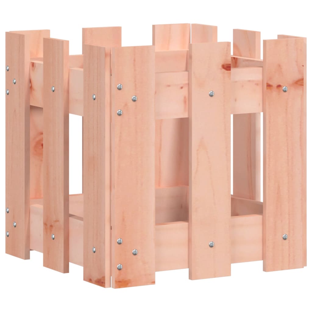 Garden Planter With Fence Design Solid Wood Douglas
