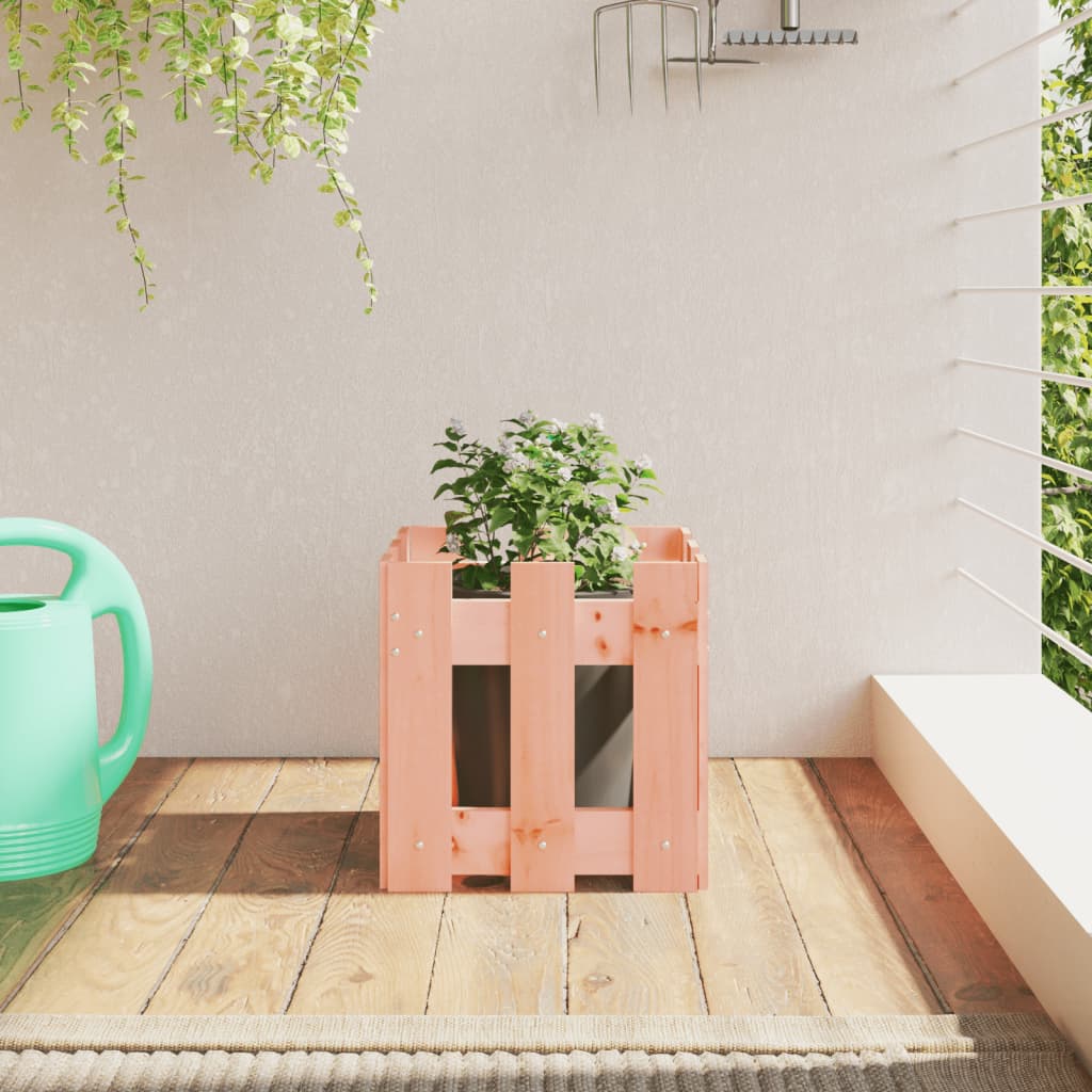 Garden Planter With Fence Design Solid Wood Douglas