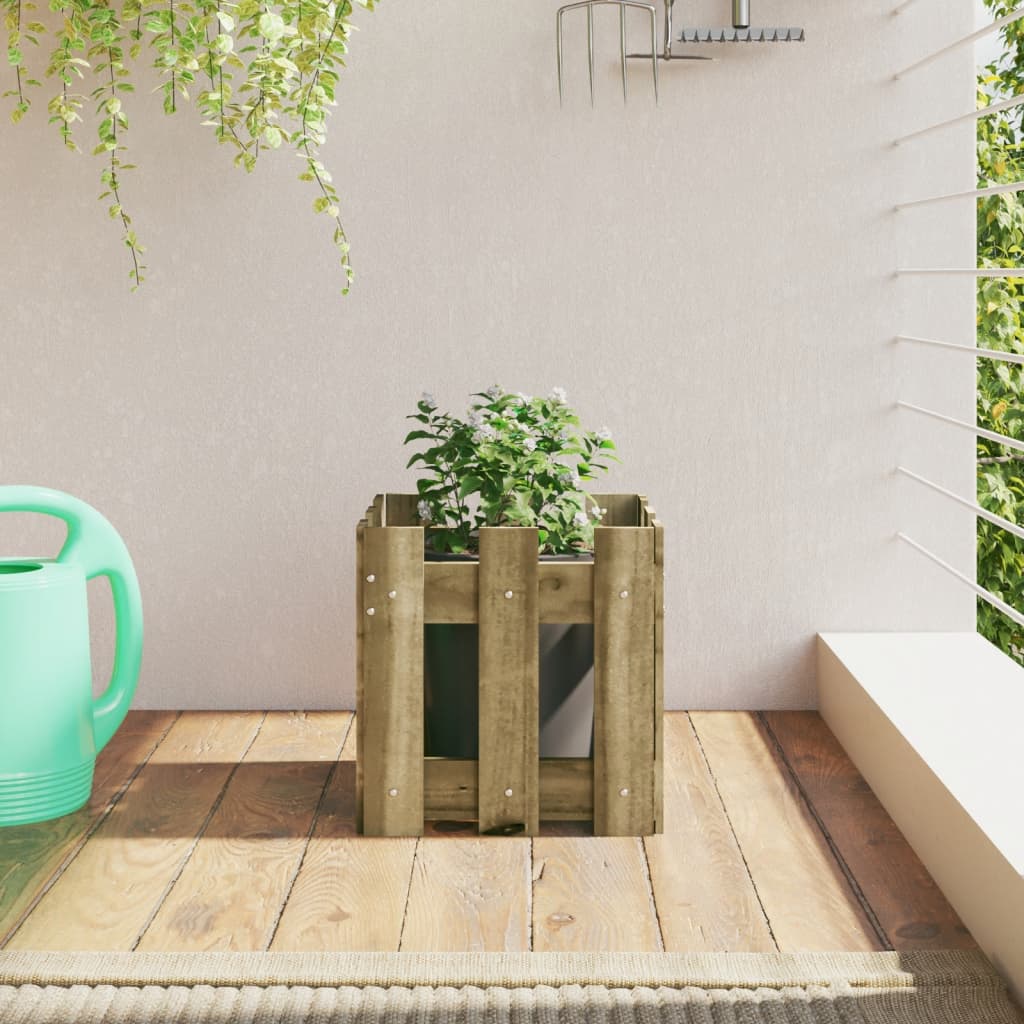 Garden Planter With Fence Design Solid Wood Douglas