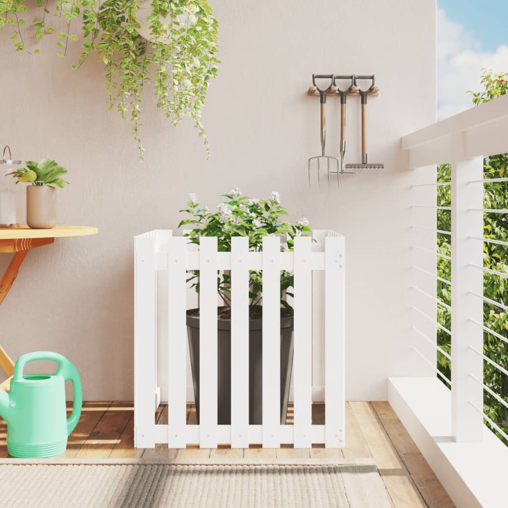Garden Planter With Fence Design Solid Wood Douglas