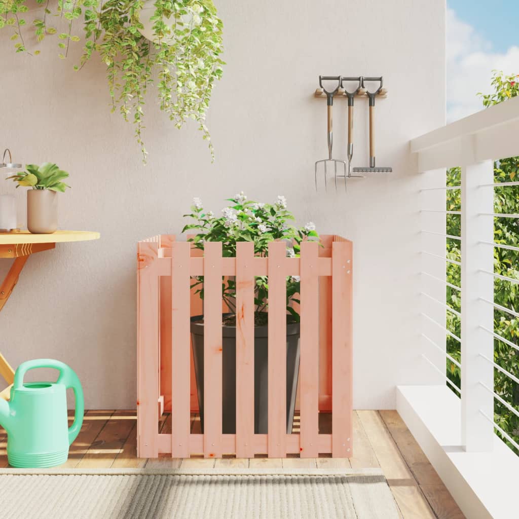 Garden Planter With Fence Design Solid Wood Douglas