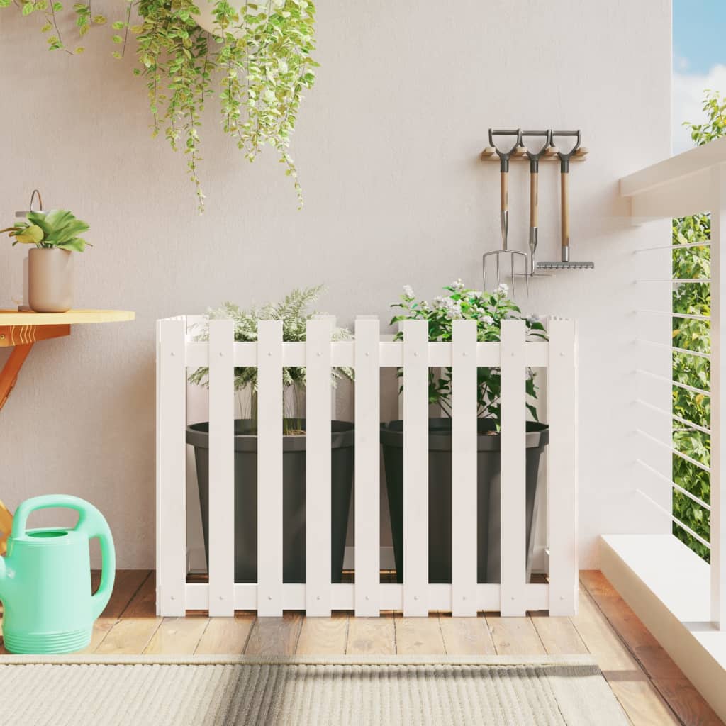 Garden Planter With Fence Design Solid Wood Douglas