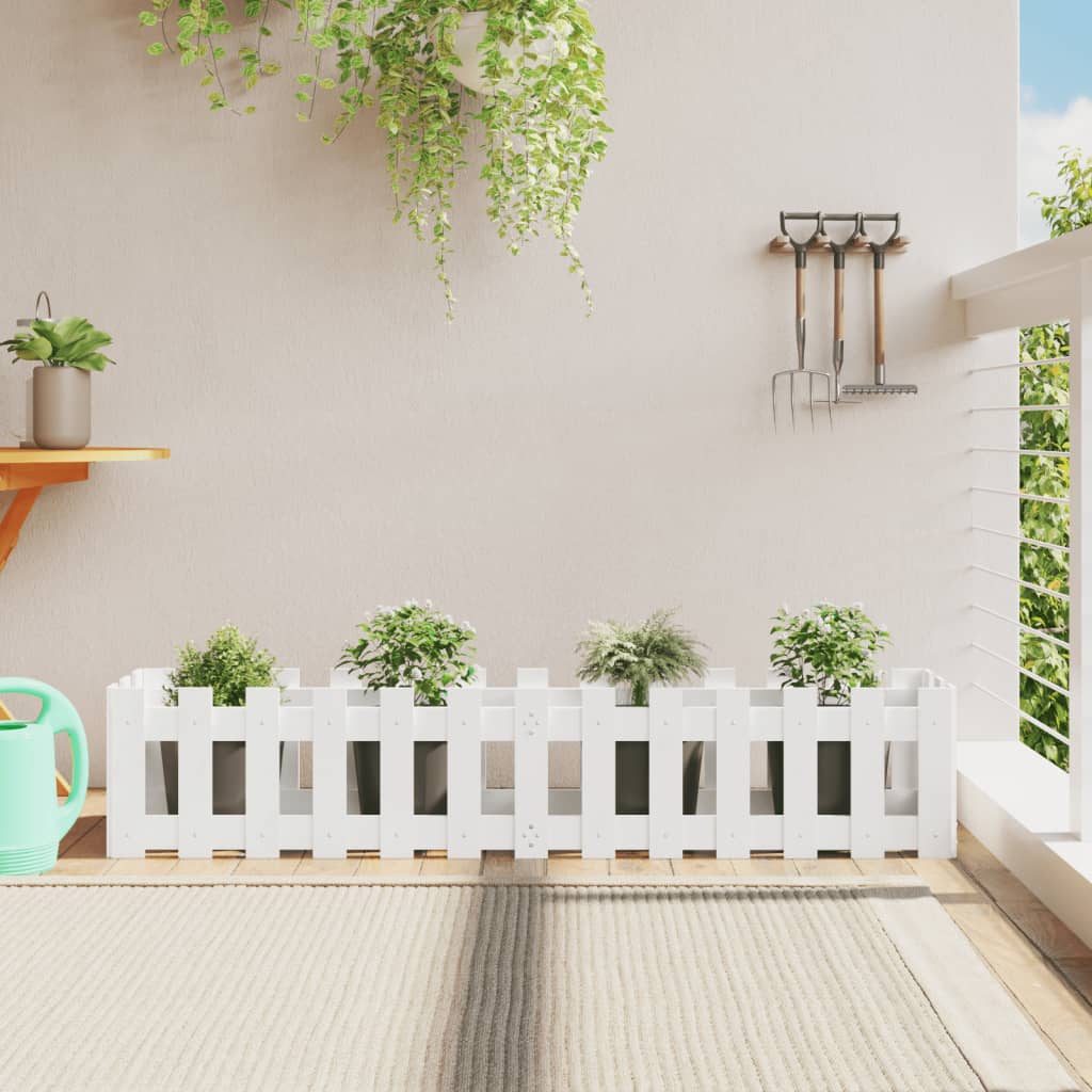 Garden Planter With Fence Design Solid Wood Douglas