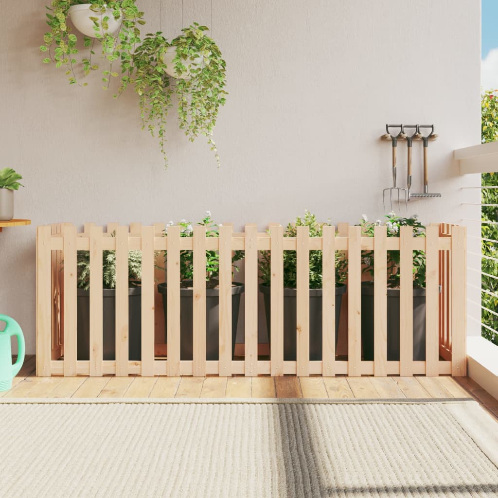 Garden Planter With Fence Design Solid Wood Douglas