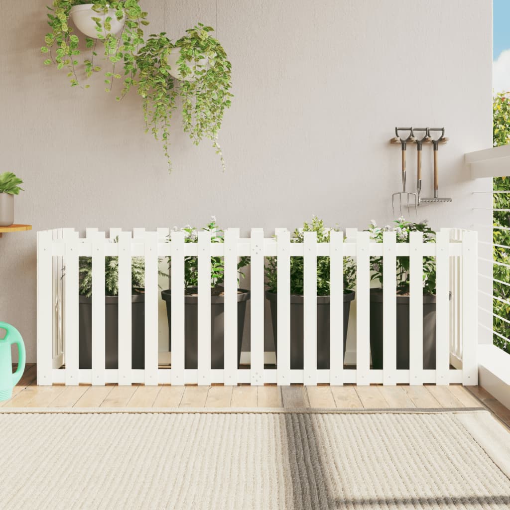 Garden Planter With Fence Design Solid Wood Douglas
