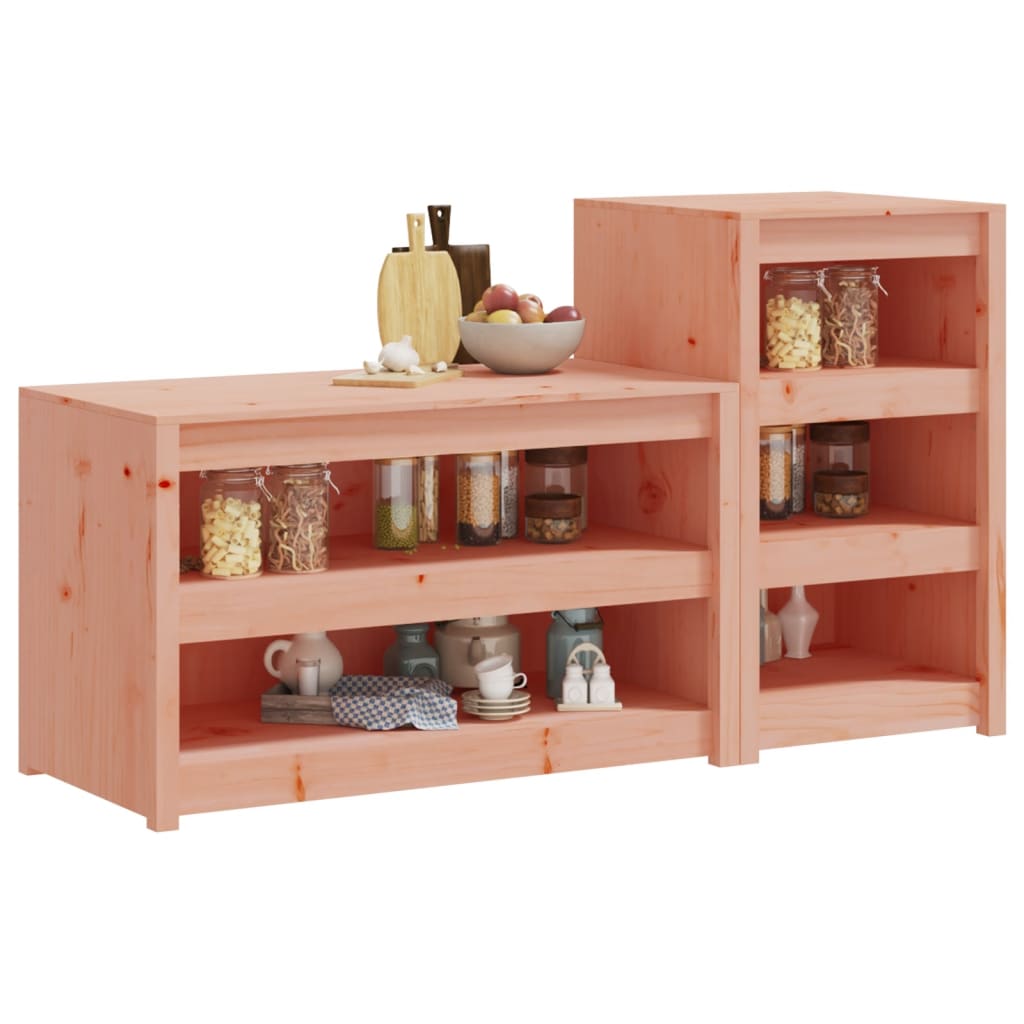 Outdoor Kitchen Cabinets Meppel 2 Pcs Solid Wood Douglas