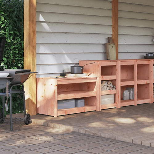 Outdoor Kitchen Cabinets Meppel 2 Pcs Solid Wood Douglas