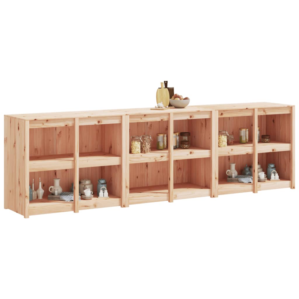 Outdoor Kitchen Cabinets Meppel 3 Pcs Solid Wood Pine