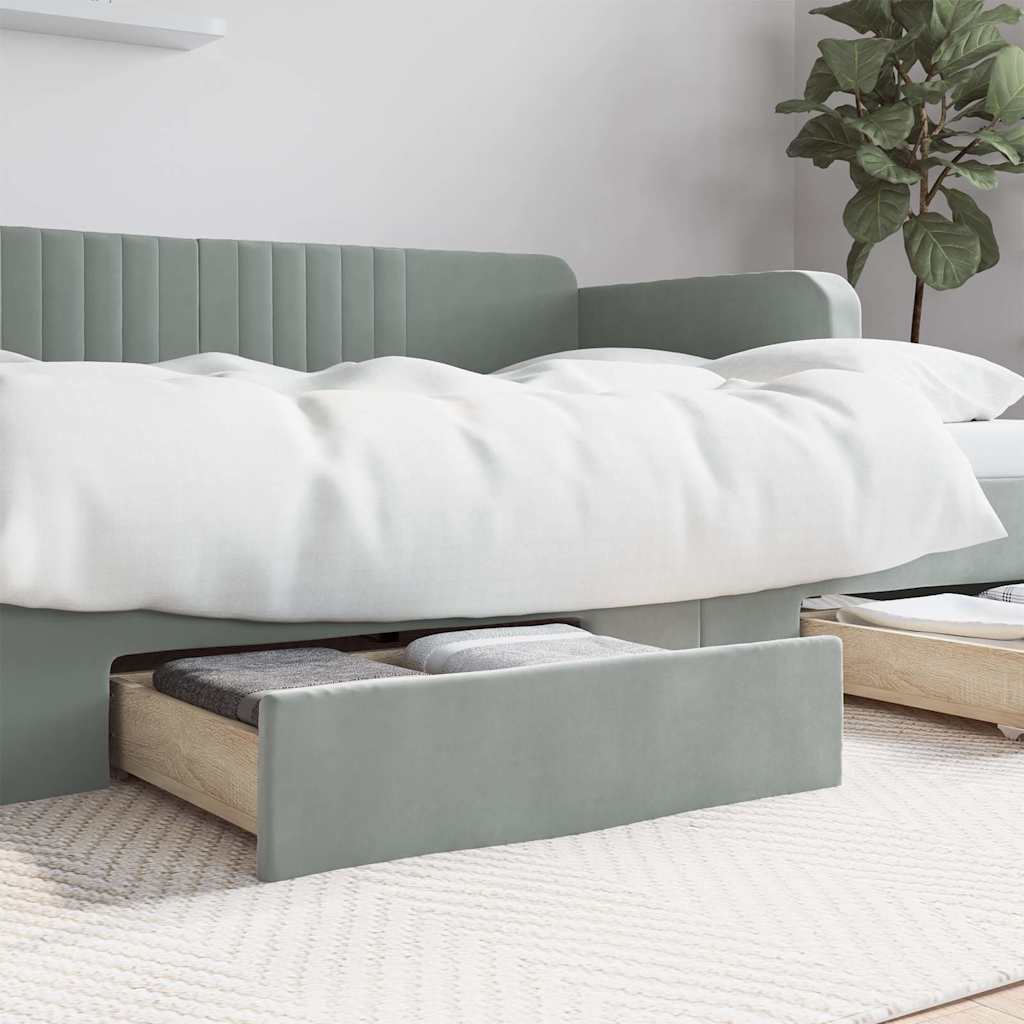 Bed Storage Drawers 2 Pcs Engineered Wood And