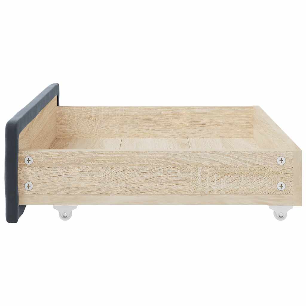 Bed Storage Drawers 2 Pcs Engineered Wood And