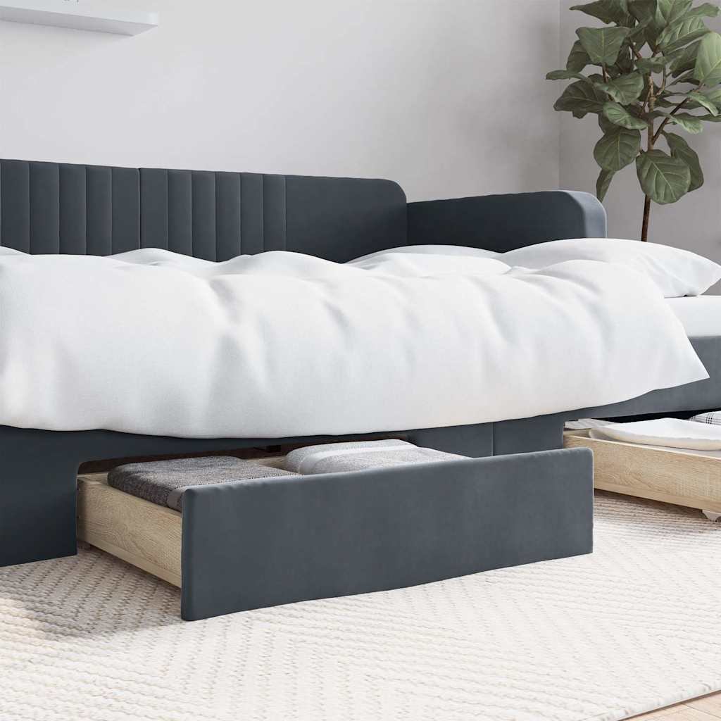 Bed Storage Drawers 2 Pcs Engineered Wood And